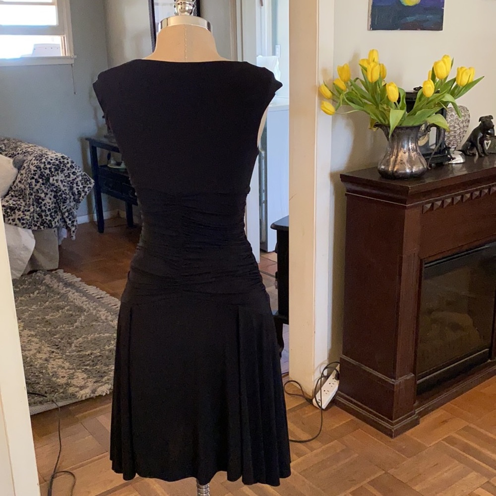 NWOT BCBGMaxAzria stretchy sleeveless evening dress with beautiful ruching. - Picture 10 of 16